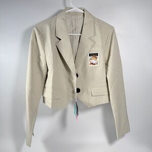 Sanrio Cinnamoroll Academy Cropped Blazer M Kawaii School Style Jacket